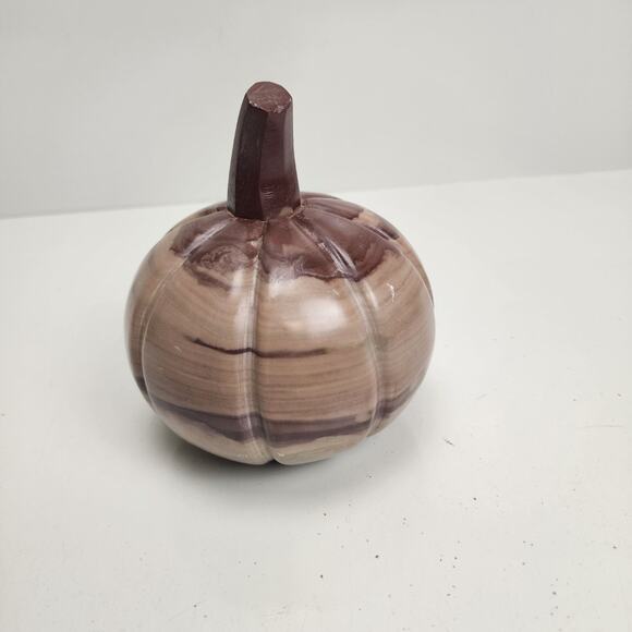 Autumn Decor Red Marble Pumpkin Natural Threshold™ designed w/ Studio McGee NEW - Picture 1 of 5